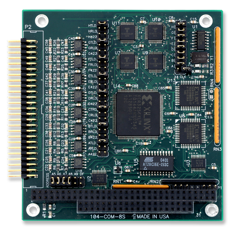 104-COM-2S PC/104 2-Port RS-422/485 Serial Communication Board