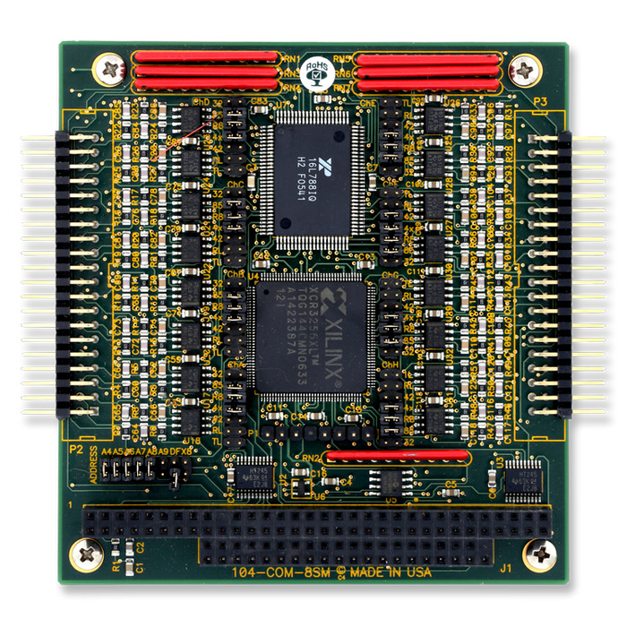 104-COM-4SM PC/104 RS-232/422/485 4-Port Serial Communication Board