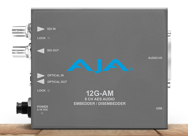 8-Channel 12G-SDI AES audio Embedder/Disembedder with Fiber Options, 8 XLR connectors