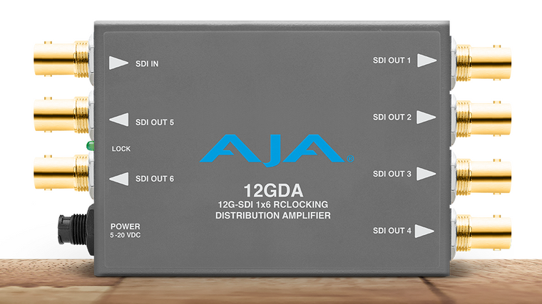 1x6 12G HD/SD SDI Reclocking Distribution Amplifier, 120M 12G Cable Equalization