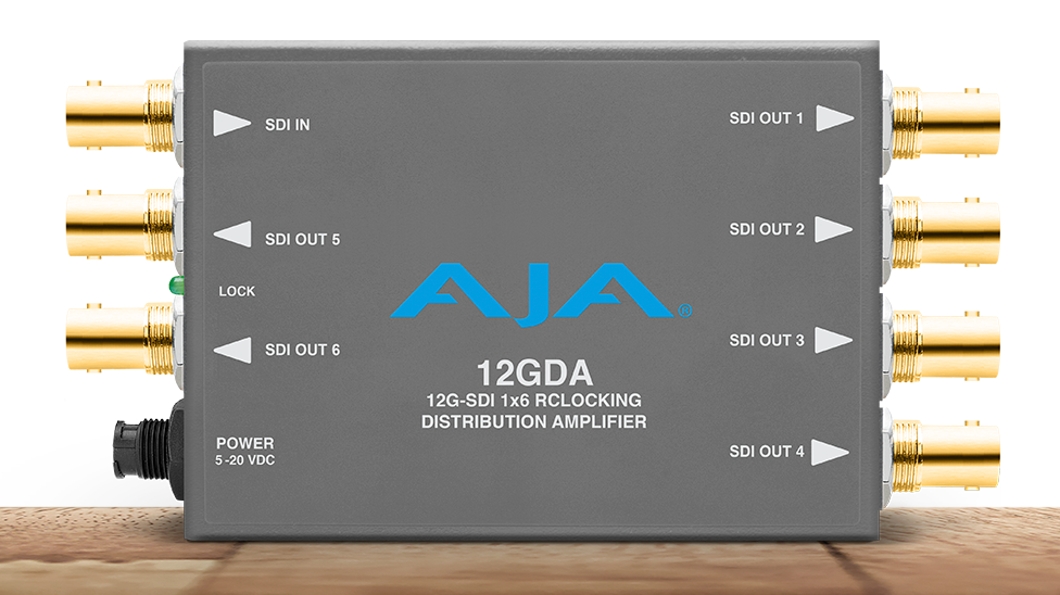 1x6 12G HD/SD SDI Reclocking Distribution Amplifier, 120M 12G Cable Equalization