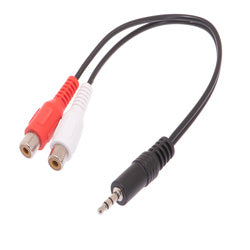 3.5mm Stereo Male to Dual RCA Female Adapter Cable