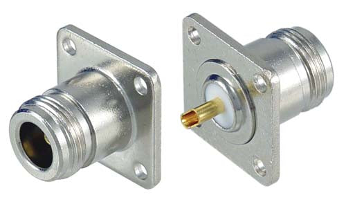 ANF-4000  Connector, N-Female Panel Mount 4-Hole