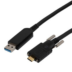 USB 3.0 Active Optical Cable, A male to C male drag chain jacket w/ screw, 5 meters
