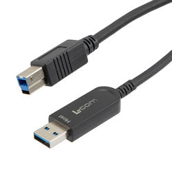USB 3.1 Active Optical Cable, A male to B male, Backwards Compatible, PVC Jacket, 5 Meters