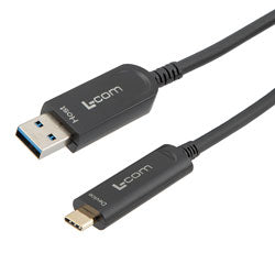 USB 3.1 Active Optical Cable, A male to C male, Backwards Compatible, PVC Jacket, 5 Meters