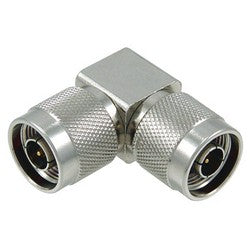 Coaxial 50 Ohm Right Angle Adapter, Type N-Male / Male AXA-NMNM90