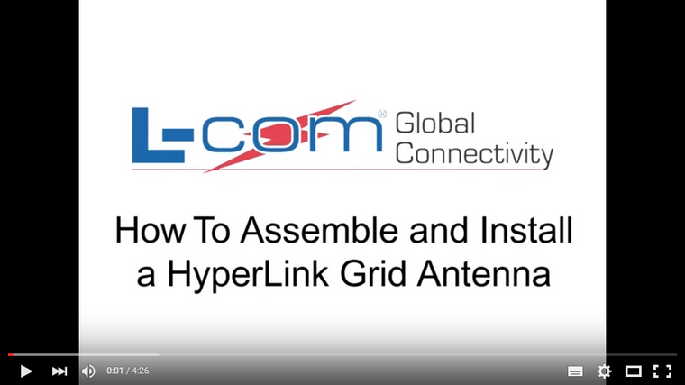 How To Assemble and Install A HyperLink Grid Antenna - L-Com Video