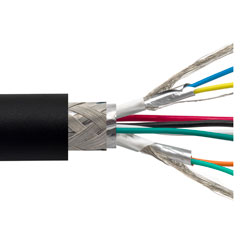 USB Super Speed 3.0 Bulk Cable, 28/26/22AWG, High Flex Drag Chain UL 20276 VW-1 PVC Jacket, Black, 1000FT