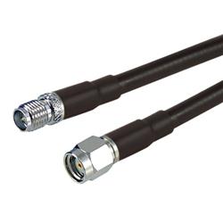 RP-SMA Plug to RP-SMA Jack, Pigtail 2 ft 195-Series