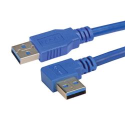 USB 3.0 Type A male straight to right angle exit Type A male 1M
