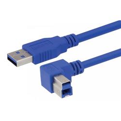 USB 3.0 A male to right angle right exit B male .3M