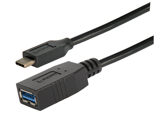 USB 3.0 Type C male to Type A female 0.3m