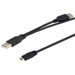 USB A to Micro B-USB Y split