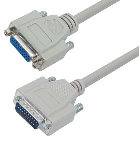 Deluxe Molded D-Sub Cable HD26 Male / Female 1 ft