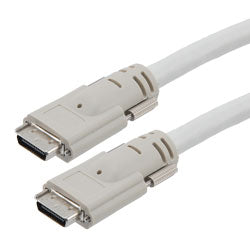 Camera Link Machine Vision Cable Assembly, SDR26 male plug to SDR26 male plug, PoCL Power Over Camera Link UL20276 PVC, Ivory, 1.0M