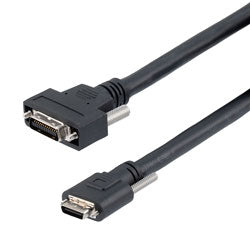 Camera Link Machine Vision Cable Assembly, MDR26 male plug to SDR26 male plug, Black 29AWG Cable, 5.0M
