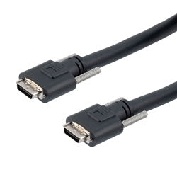Camera Link Machine Vision Cable Assembly, SDR26 male plug to SDR26 male plug, Black 29AWG Cable, 3.0M