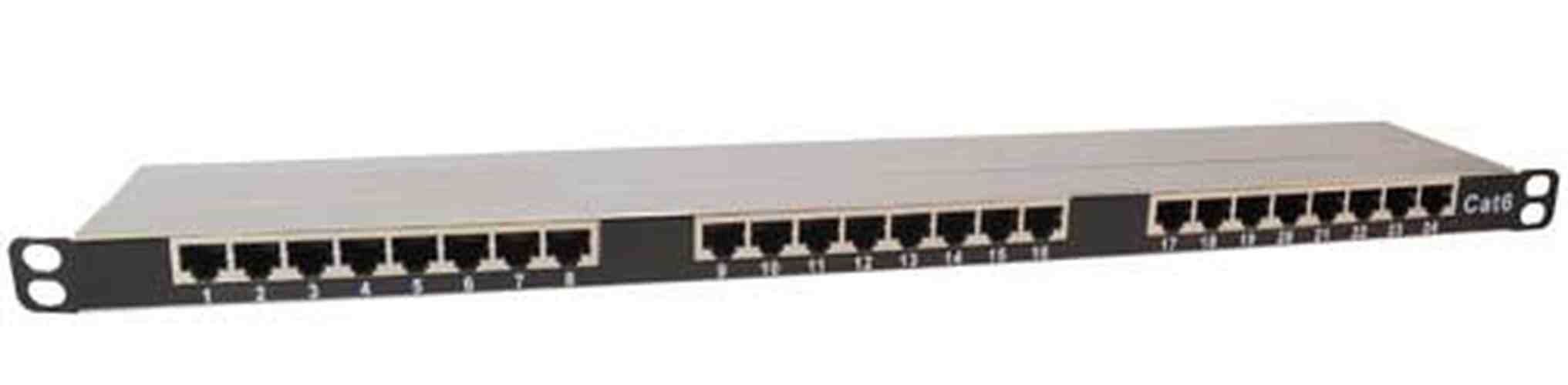 Cat6 Patch Panel, 24-Port Shielded EIA568A/B