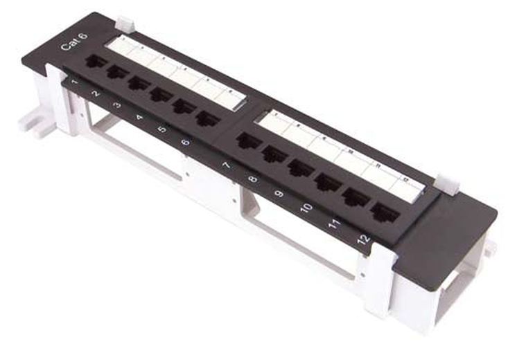 Category 6 Patch Panel, 12-Port EIA568A/B