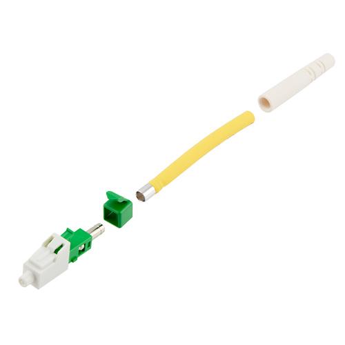 Fiber Connector, LC/APC Simplex, for 2.0mm SMF, Green, Unibody Design