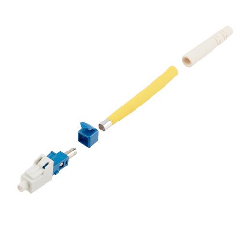 Fiber Connector, LC Simplex, for 2.0mm SMF, Blue, Unibody Design