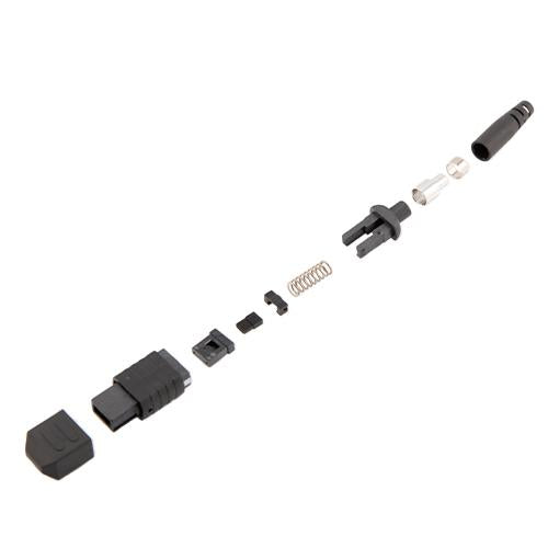 Fiber Connector, MPO Female, 12 Fiber, for 4.0mm MMF, Black, Short boot, Low-loss