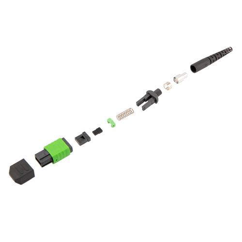 Fiber Connector, MPO Female, 12 Fiber, for 3.0mm SMF, Green