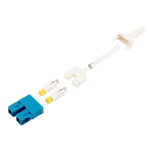 Fiber Connector, SC Duplex, for 3.0mm SMF, Blue, Uniboot design