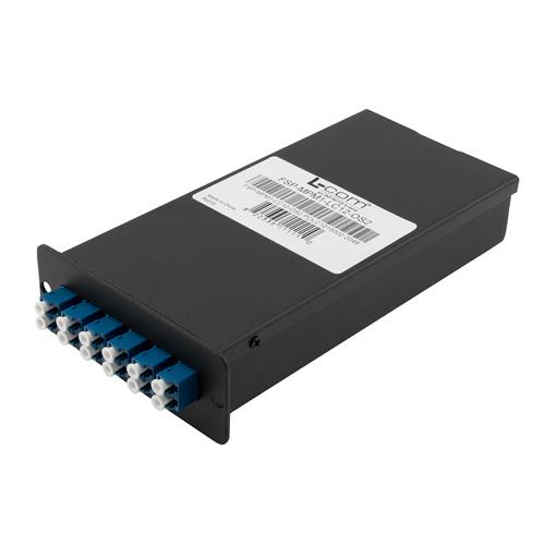 1 MPO male w/ pins to 12 LC OS2 Single mode Fiber LGX Fan-out cassette