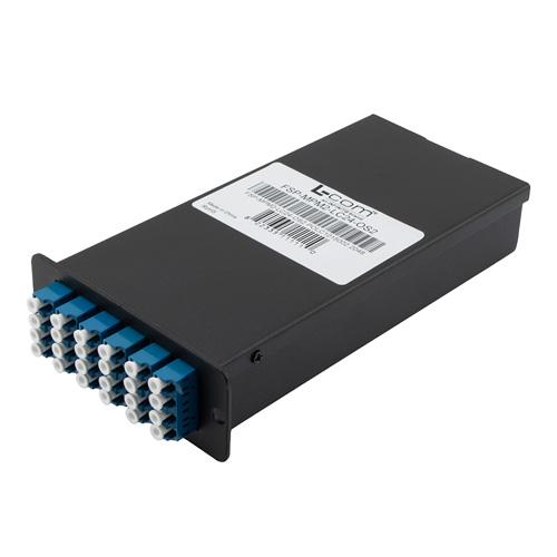 2 MPO male w/ pins to 24 LC OS2 Single mode Fiber LGX Fan-out cassette