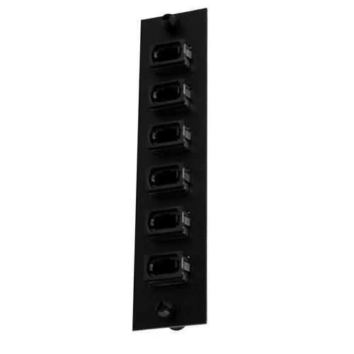Fiber Sub Panel MTP Type A  Multimode Couplers,6 count,Bronze Sleeve,Black Connector,Black