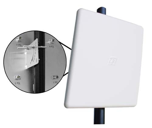 2.4/4.9-5.8 GHz Four Element, Dual Polarized MIMO Panel Antenna - N-Female Connectors