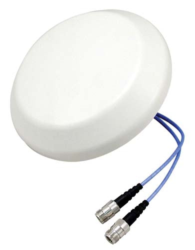 Low PIM Rated 2x2 MIMO Ceiling Mount DAS Antenna, 698-960/1710-2700 MHz