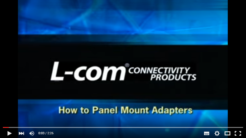 How to Panel Mount Adapters - L-Com Video