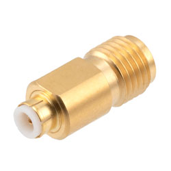 SMA Female to MMBX Plug Snap-On Adapter, With Male Center Contact