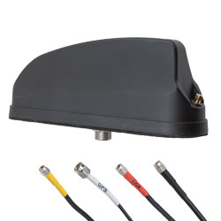 617 to 6000 MHz 4G, 5G, Wi-Fi, GPS Multiband Shark Fin Antenna, SMA Male, RP SMA Male Connectors