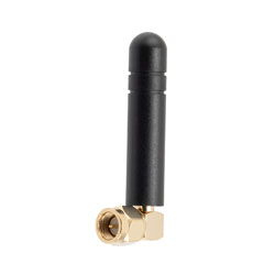 860 MHz to 870 MHz Stubby Antenna, Monopole, 90-degree angle, SMA Male Connector, 1 dBi Gain