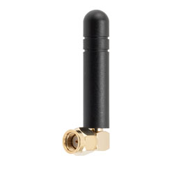 2.4 GHz to 2.5 GHz Stubby Antenna, Monopole, 90-degree angle, RPSMA Male Connector, 2 dBi Gain