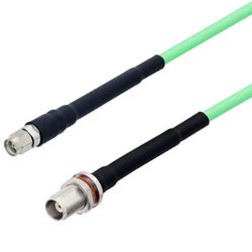 Low Loss SMA Male to TNC Female Bulkhead Cable Shrink Boot LL142 3 FT