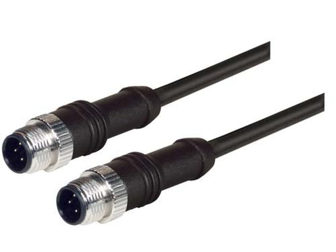 M12 4 Position D-Coded Male/Male Cable 5.0m