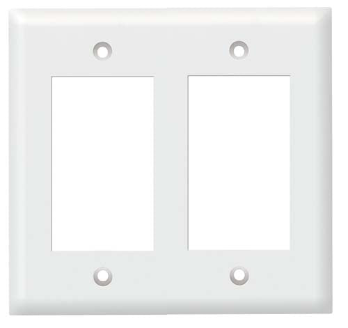 Decora Style Double Gang Wall Plate White