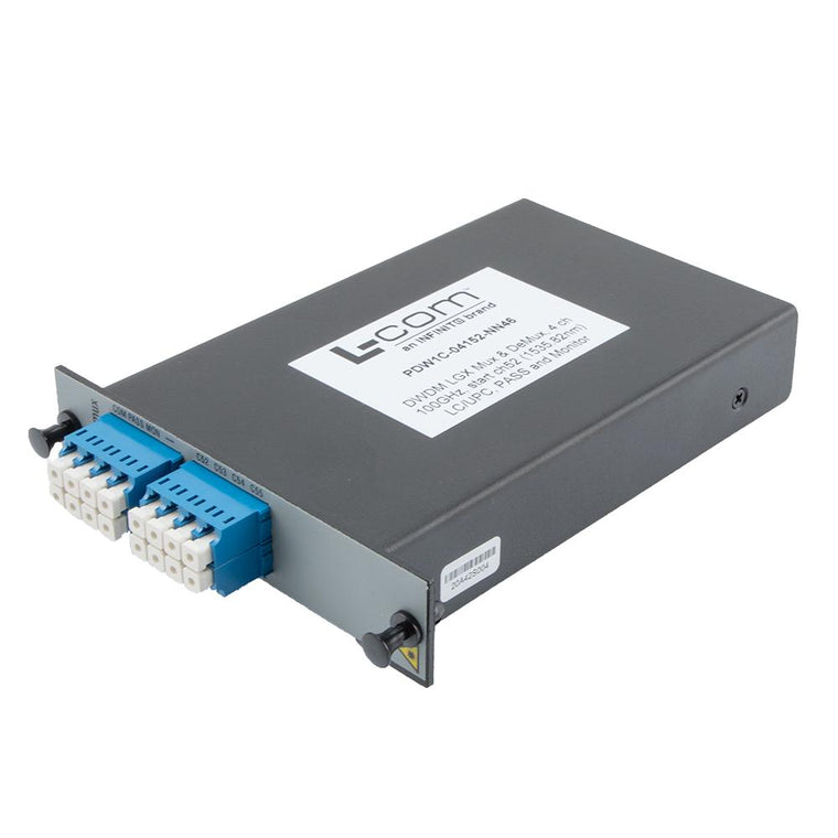 Passive DWDM, Plug-In Single LGX Combo Mux & DeMux, 4 Channels with 100 GHz spacing, start ch 52, LC-UPC connectors, with Pass & Monitor