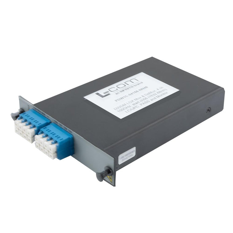 Passive DWDM, Plug-In Single LGX Combo Mux & DeMux, 4 Channels with 100 GHz spacing, start ch 56, LC-UPC connectors, with Pass & Monitor