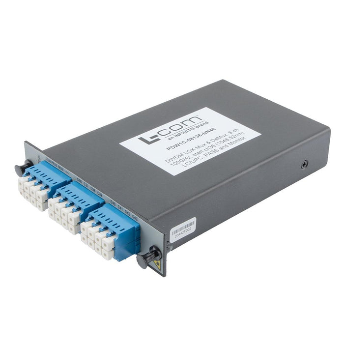 Passive DWDM, Plug-In Single LGX Combo Mux & DeMux, 8 Channels