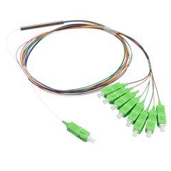 Passive PLC Splitter Field Unit, 1x08 Standard (Even) Split, 1.0m 900um colored fiber, SC/APC