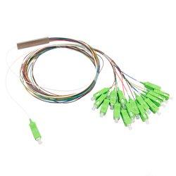 Passive PLC Splitter Field Unit, 1x16 Standard (Even) Split, 1.0m 900um colored fiber, SC/APC