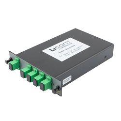 Passive PLC, Plug-In Single LGX PLC Splitter, 1x04 Standard (Even) Split, SC-APC