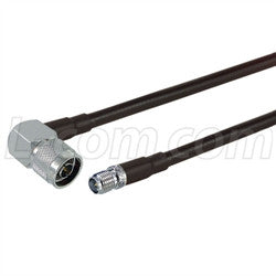 Cable rp-sma-jack-to-n-male-right-angle-pigtail-4-ft-195-series