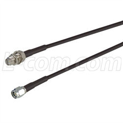 Cable rp-sma-plug-to-rp-sma-jack-bulkhead-pigtail-19-100-series